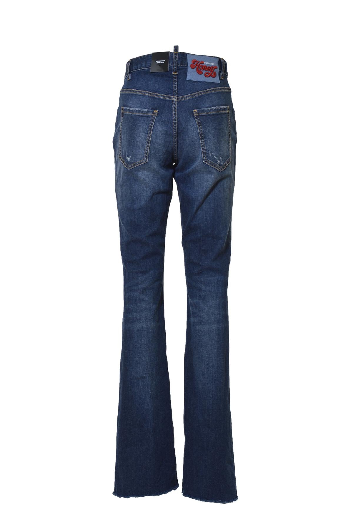 Jeans Medium Waist Flare in denim blu Dsquared2