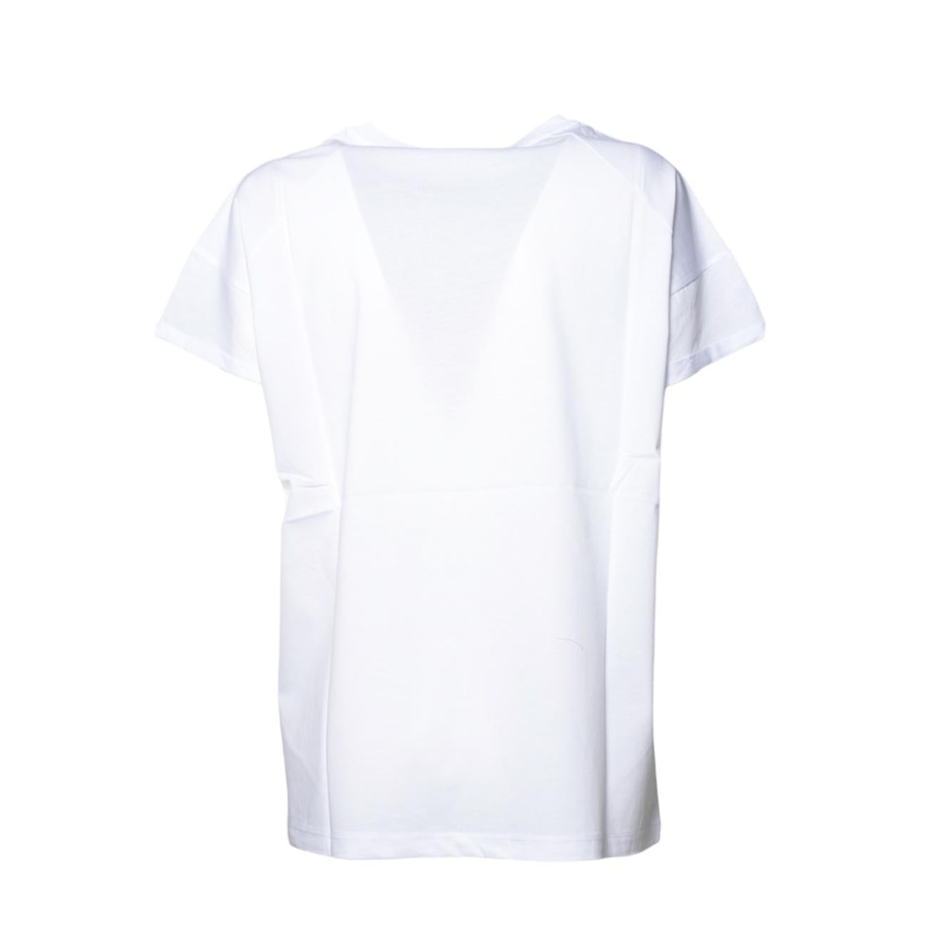 T-shirt girocollo in cotone bianco Solotre