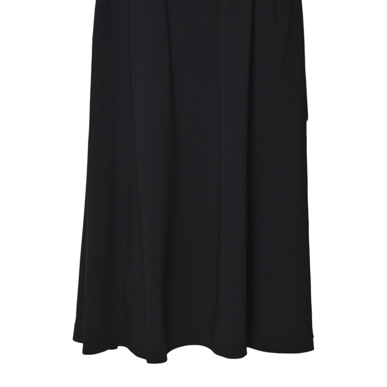 Gonna midi in crepe nero Aspesi