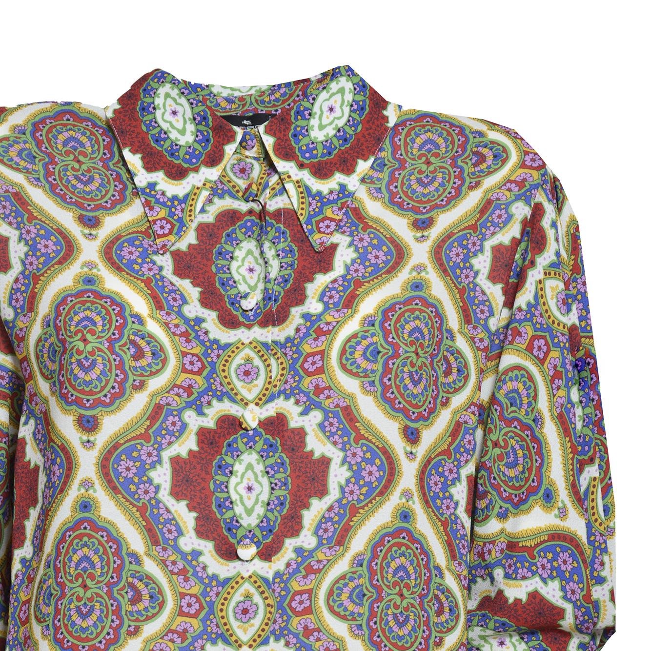Blusa in viscosa multicolore stampa medaglioni Etro
