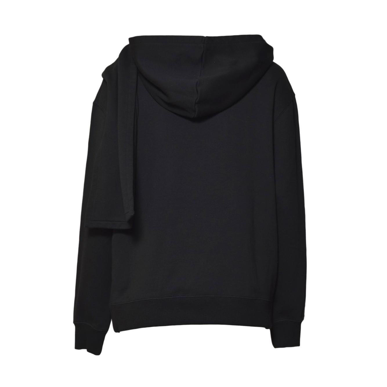 scarf embroidered hoodie