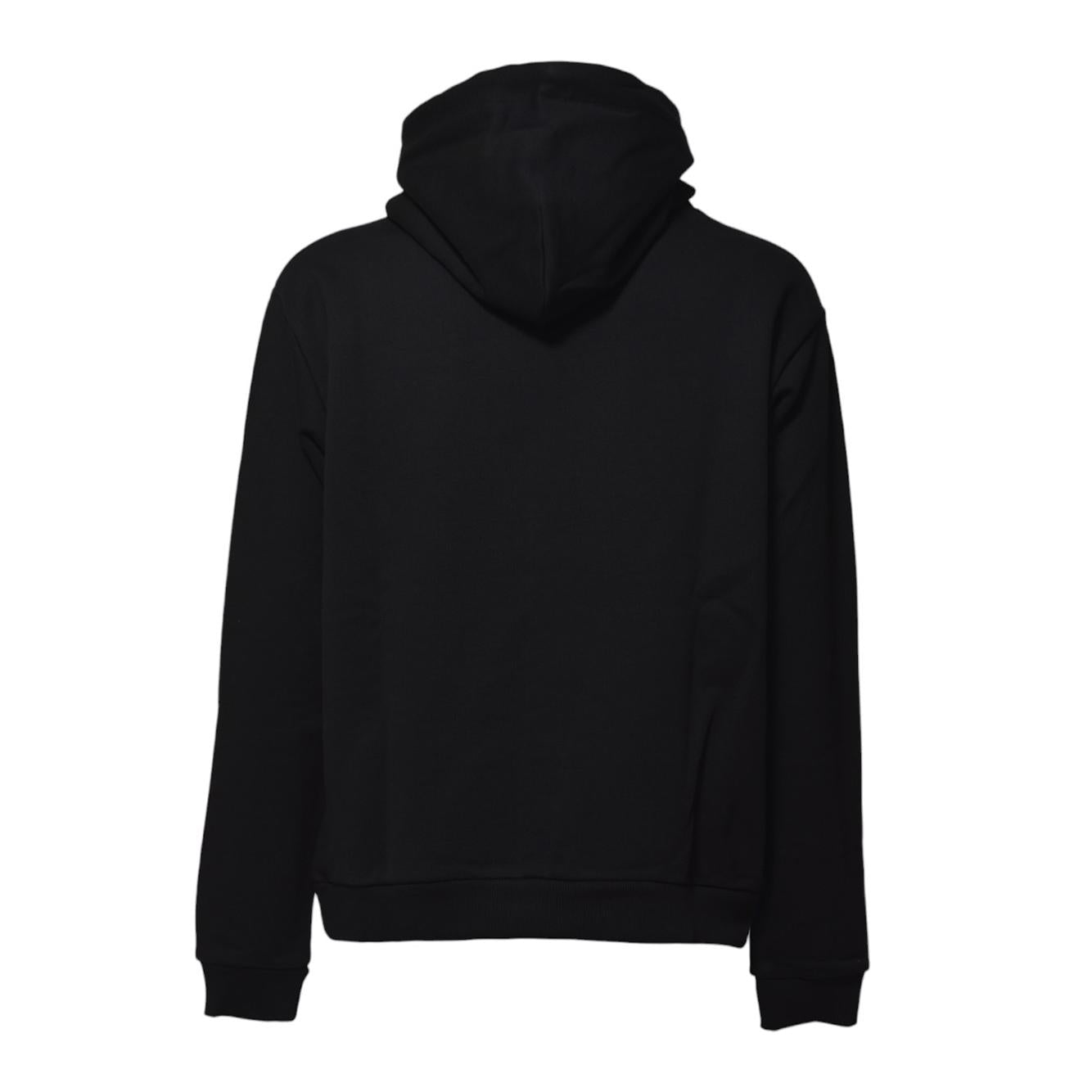 Felpa con cappuccio Ti Amo in cotone nero GCDS