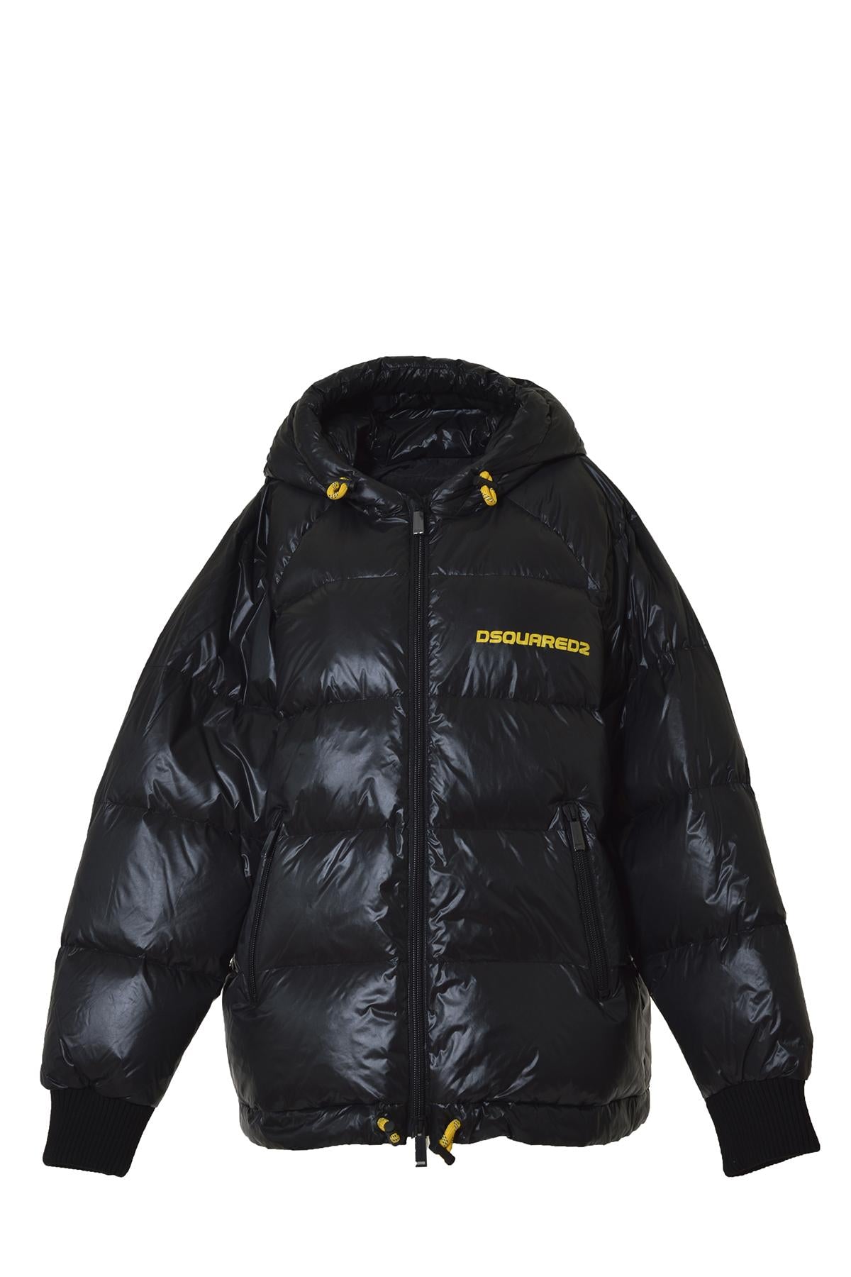 Piumino Crest in nylon nero Dsquared2