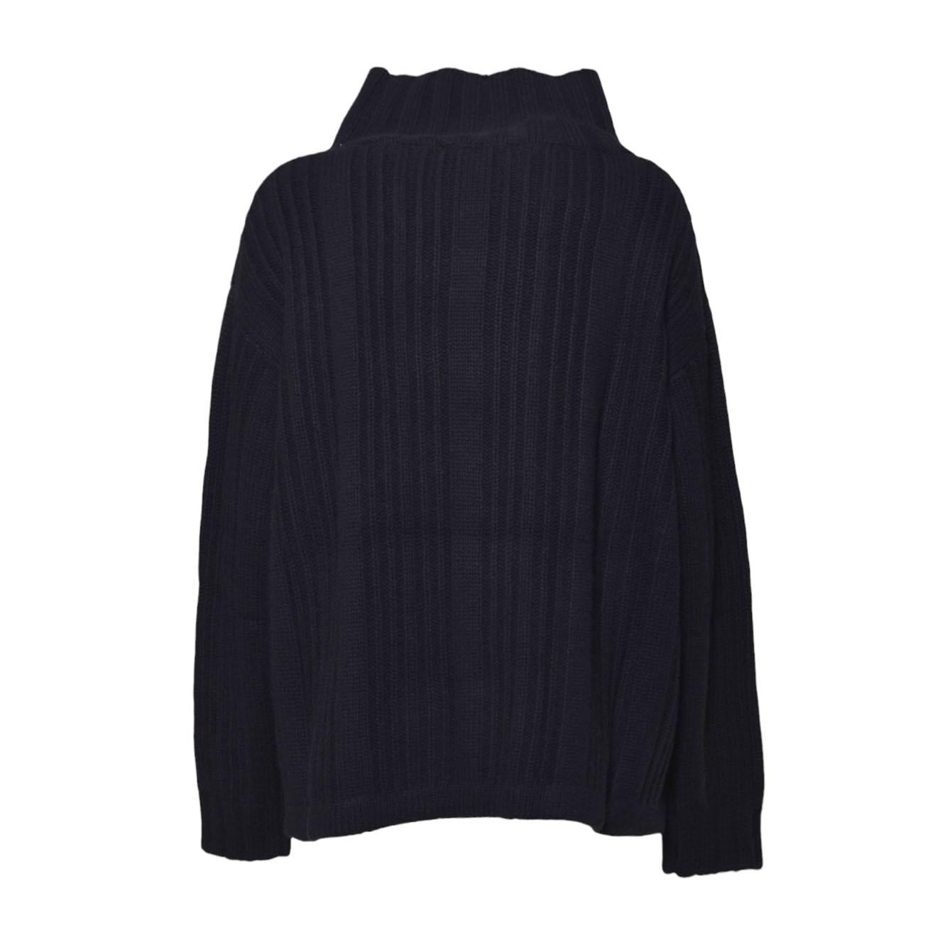 Pullover Vitalba dolcevita in lana e cashmere nero Max Mara