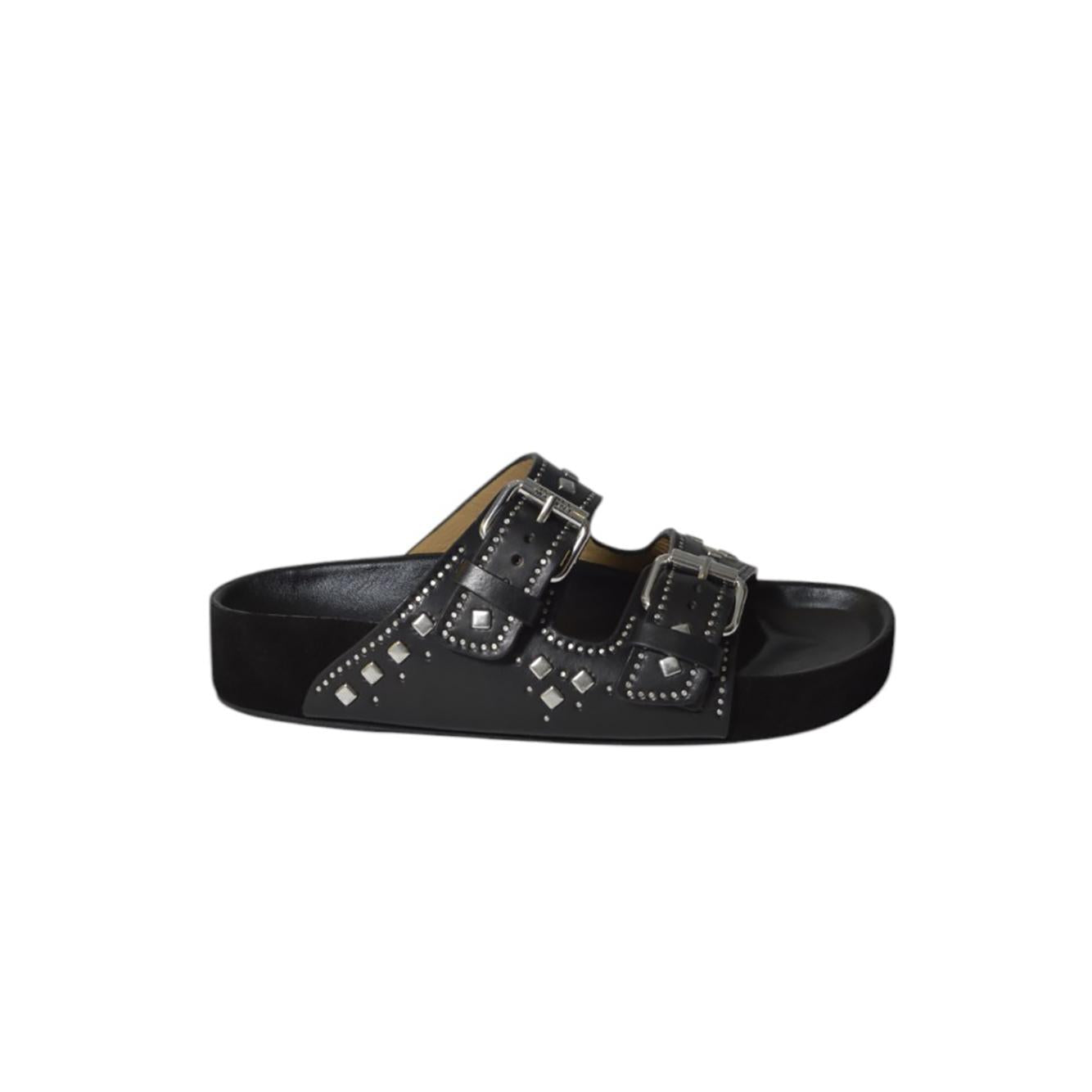 Sandali Lennyo in pelle nera Isabel Marant