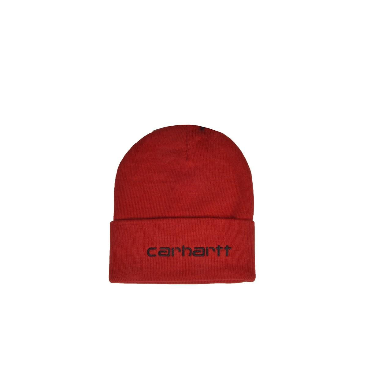 Berretto Script in misto cotone rosso Carhartt Wip