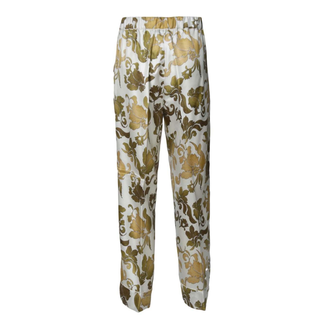 Pantalone Leda in seta stampata oro 'S Max Mara