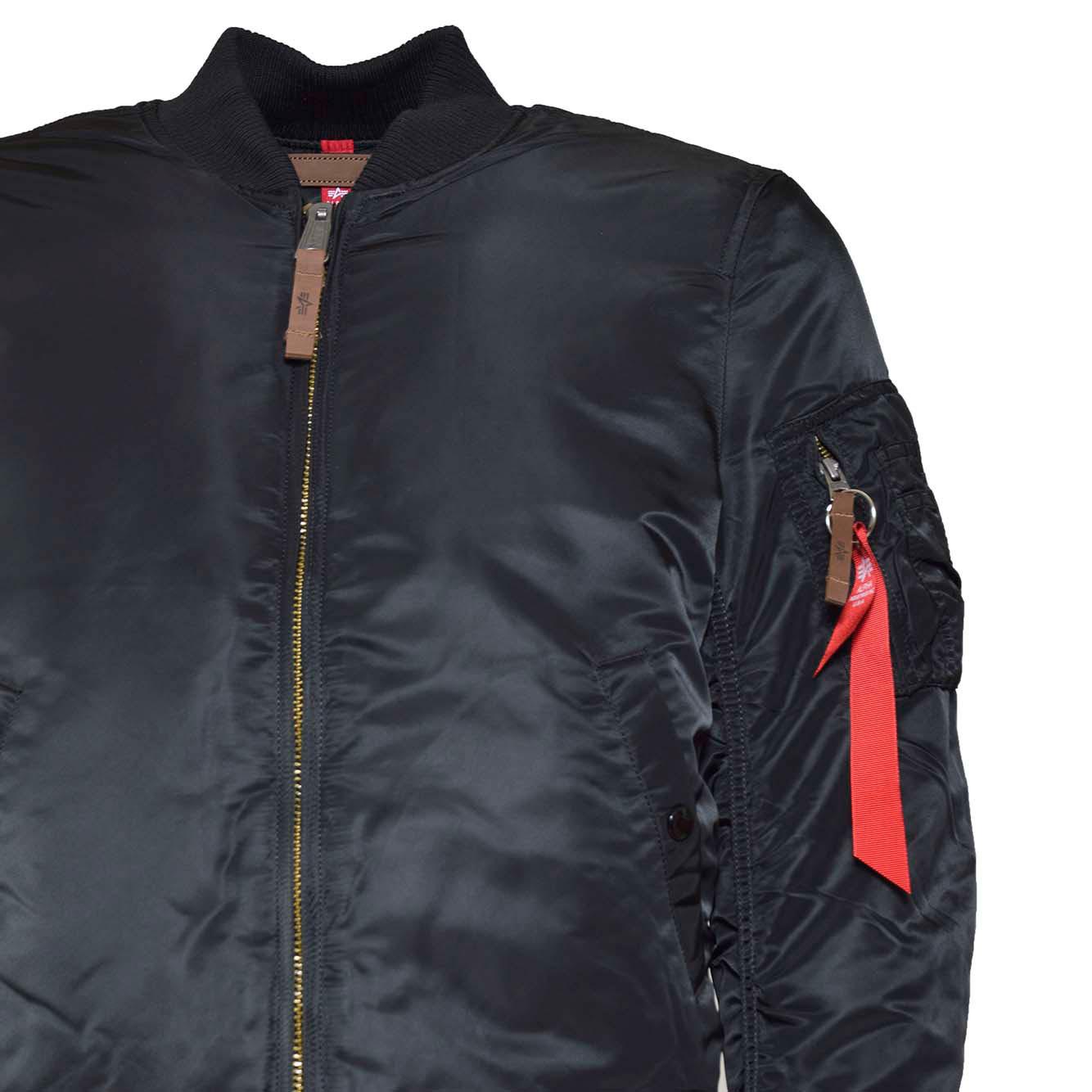 Bomber MA-1 VF imbottito corto nero Alpha Industries