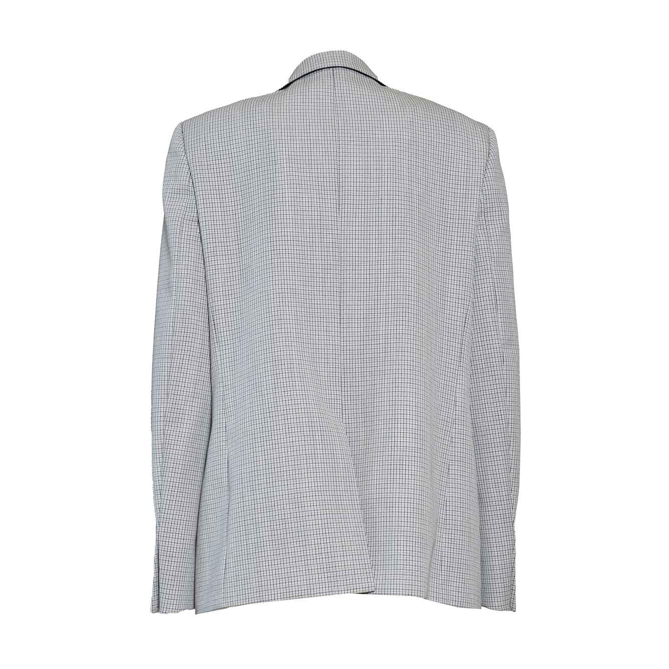 Giacca sartoriale in lana vergine a quadri grigio Jil Sander
