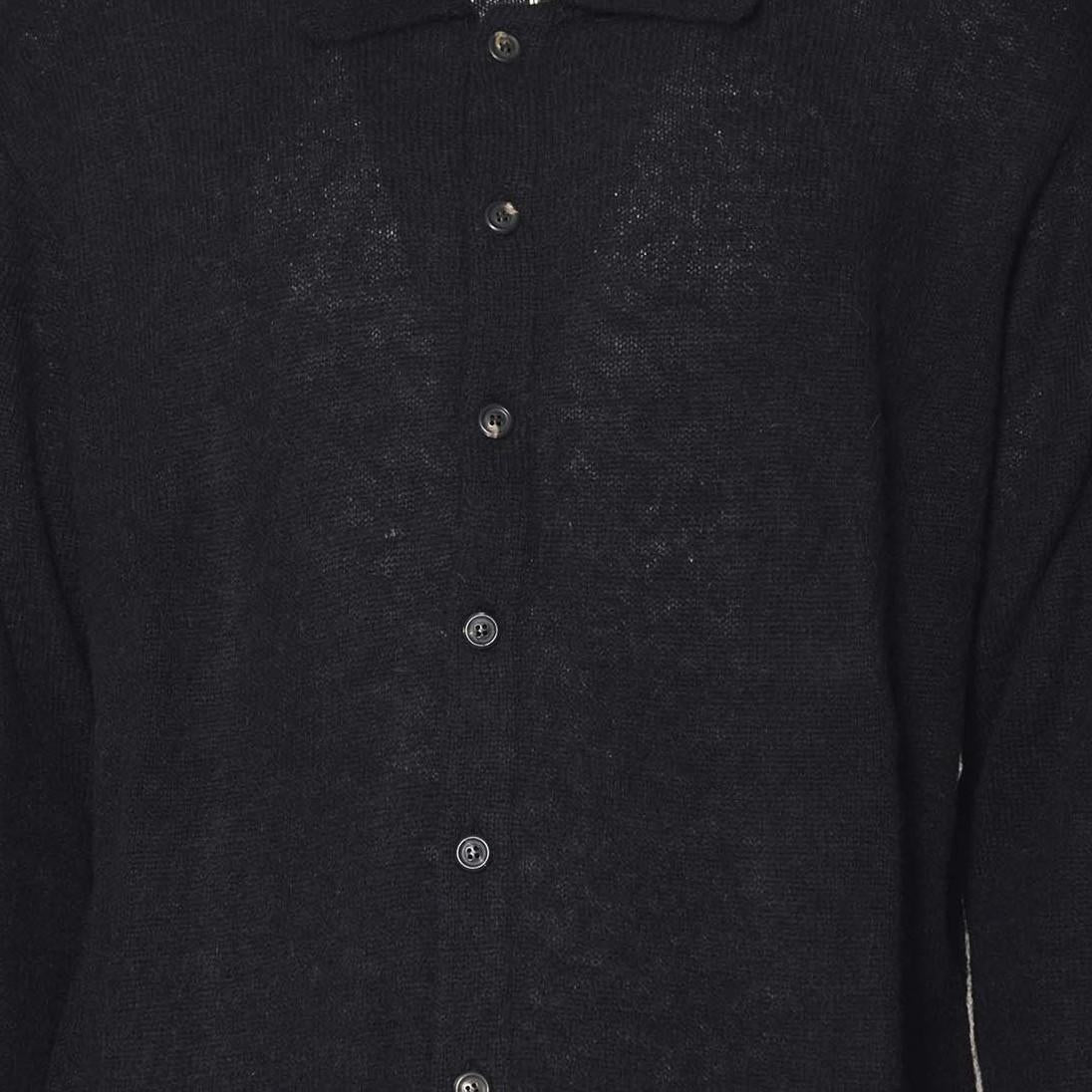 evening polo black fuzzy alpaca