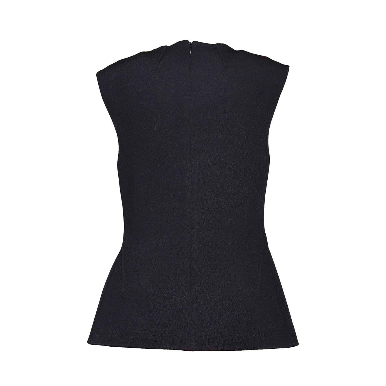 Top in viscosa nera con drappeggio Jil Sander