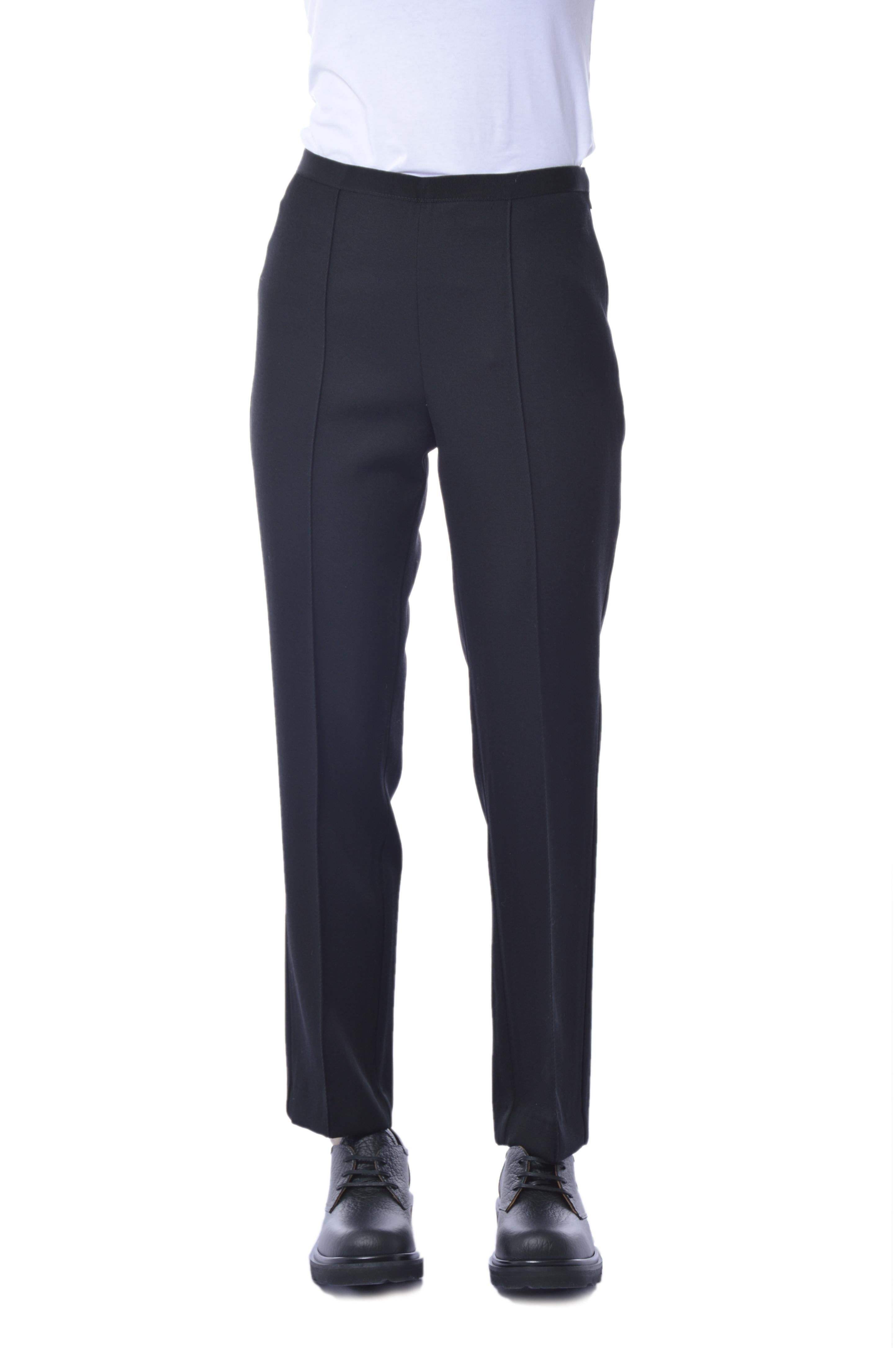 Pantalone a sigaretta in twill di lana nera Etro
