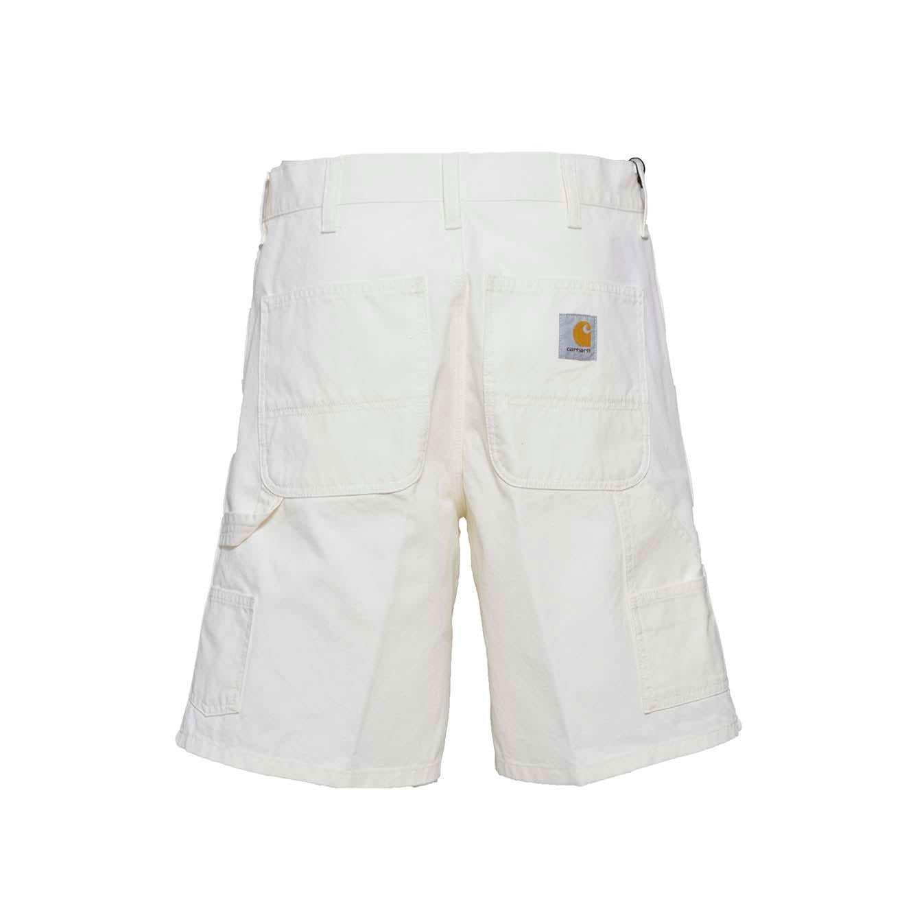 Bermuda Double Knee in cotone bianco Carhartt Wip