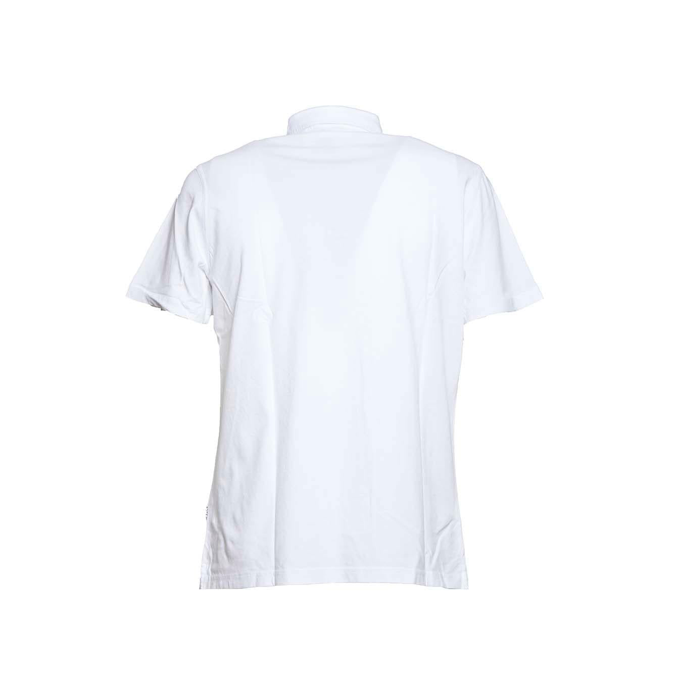 Polo in cotone bianco a maniche corte Aspesi