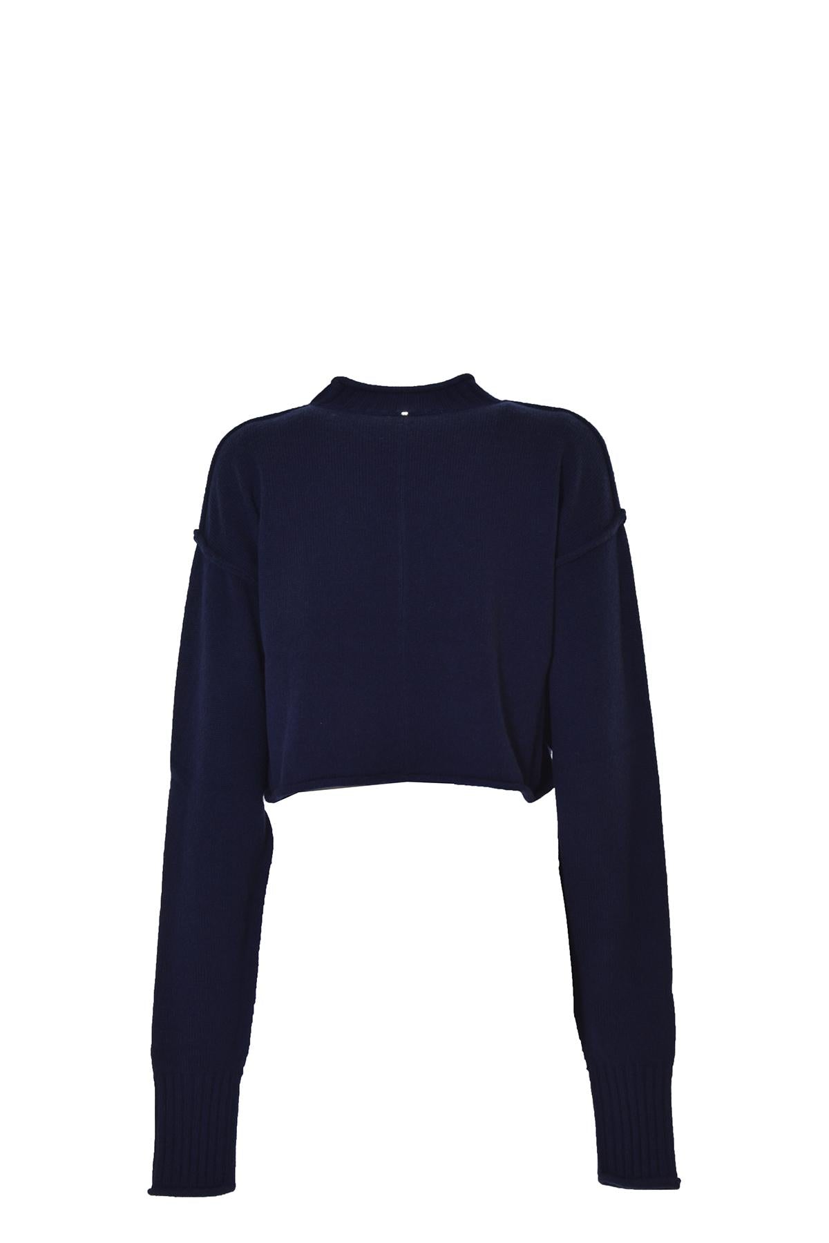 Pullover Maiorca crop in misto lana blu Sportmax