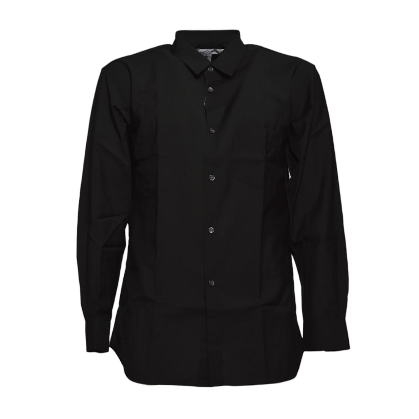 Camicia in cotone stretch nero Comme des Garcons Shirt