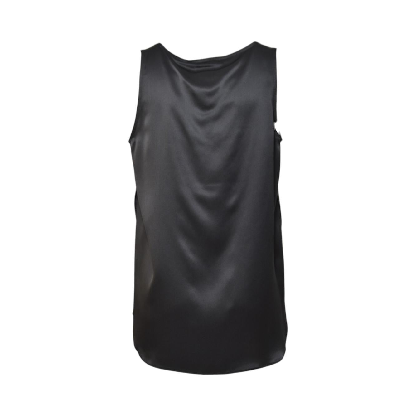 Top Filly in raso di seta nero Max Mara