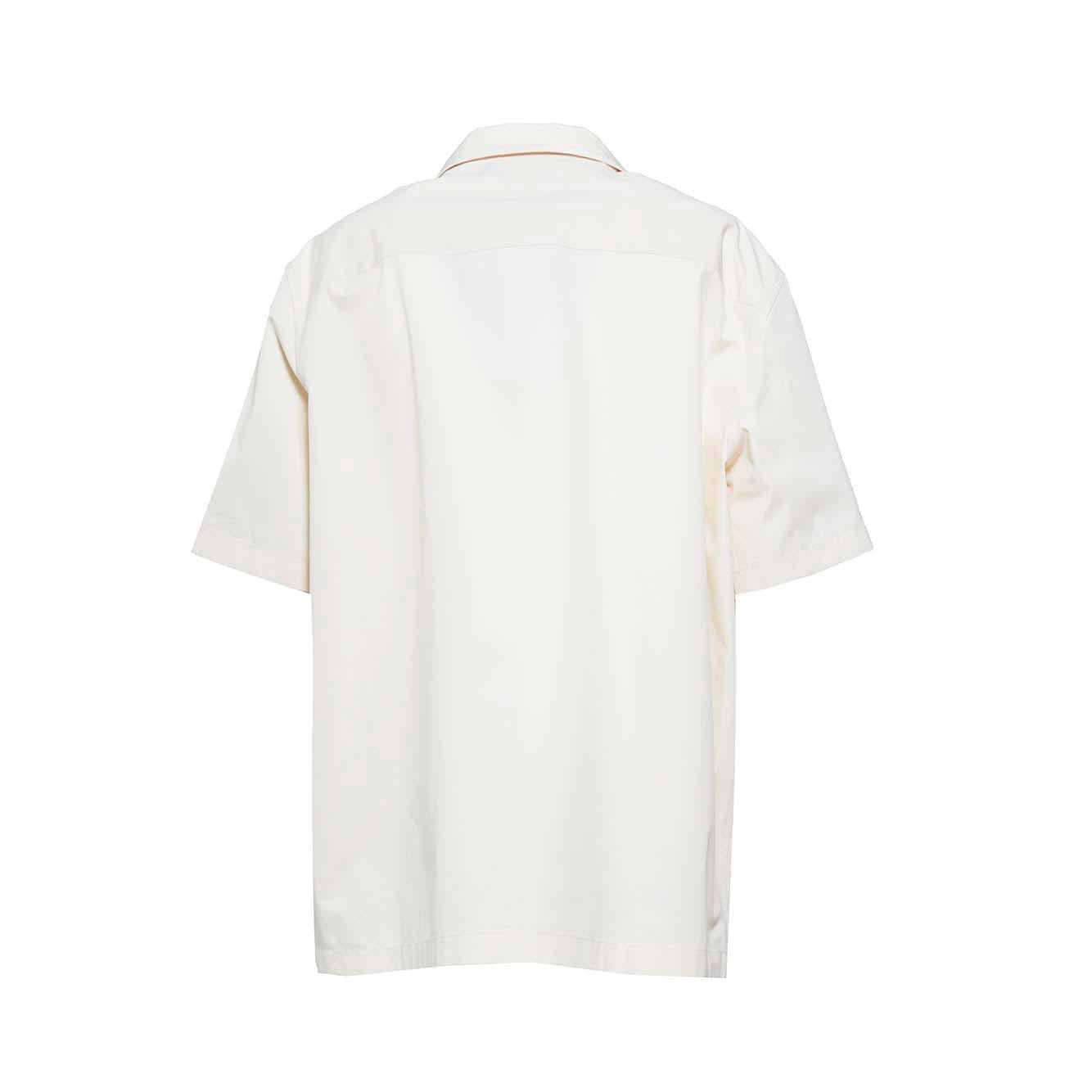 Camicia maniche corte in cotone ecrù Jil Sander