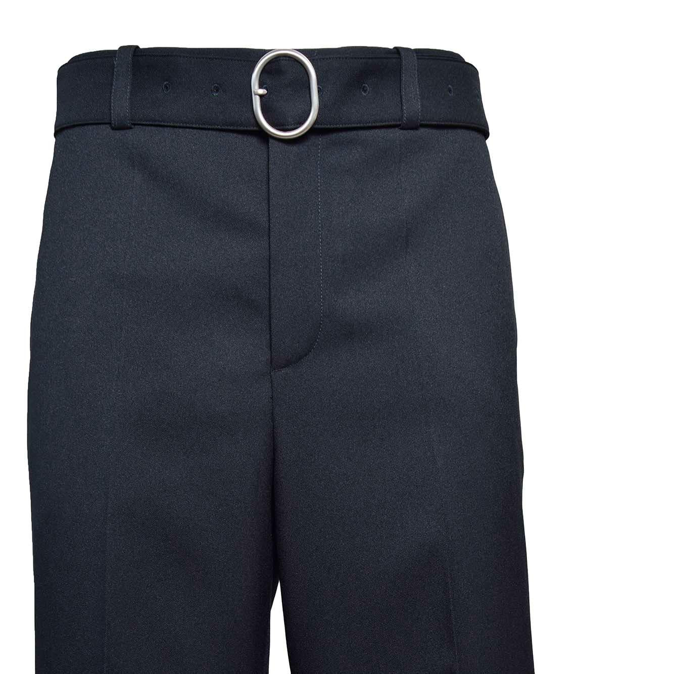 Pantalone in gabardine blu Jil Sander