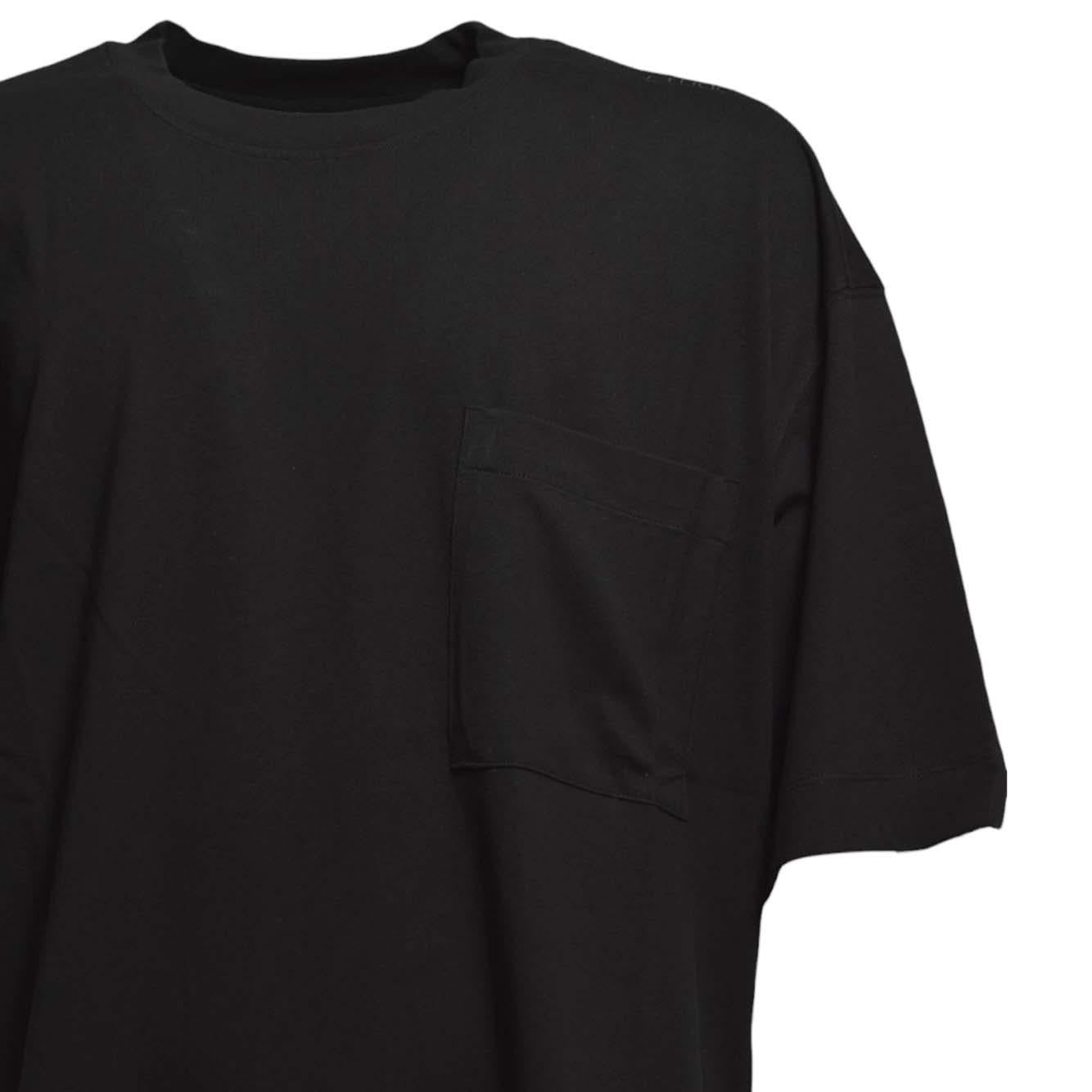 T-shirt in cotone nero con ricamo Etudes