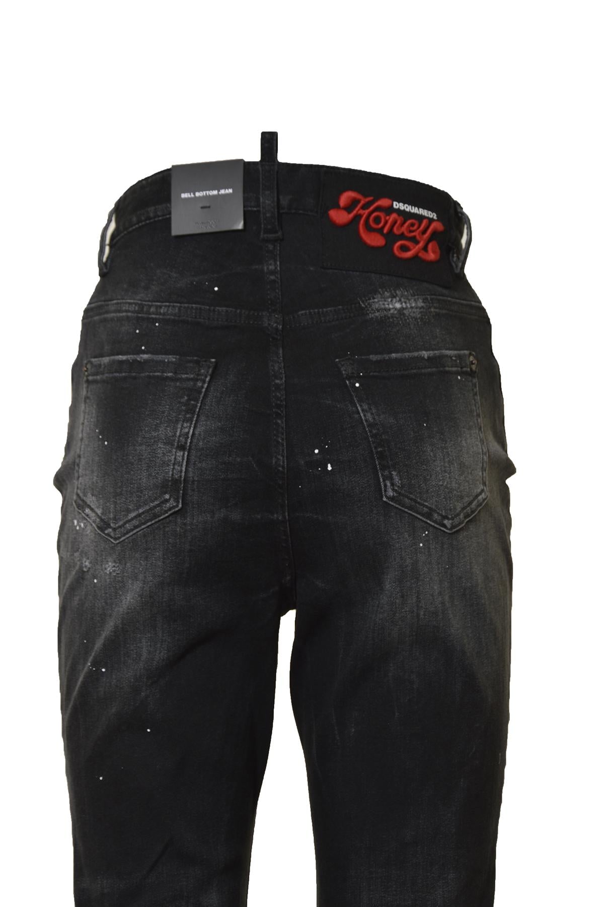 Jeans Belly Bottom in denim nero Dsquared2