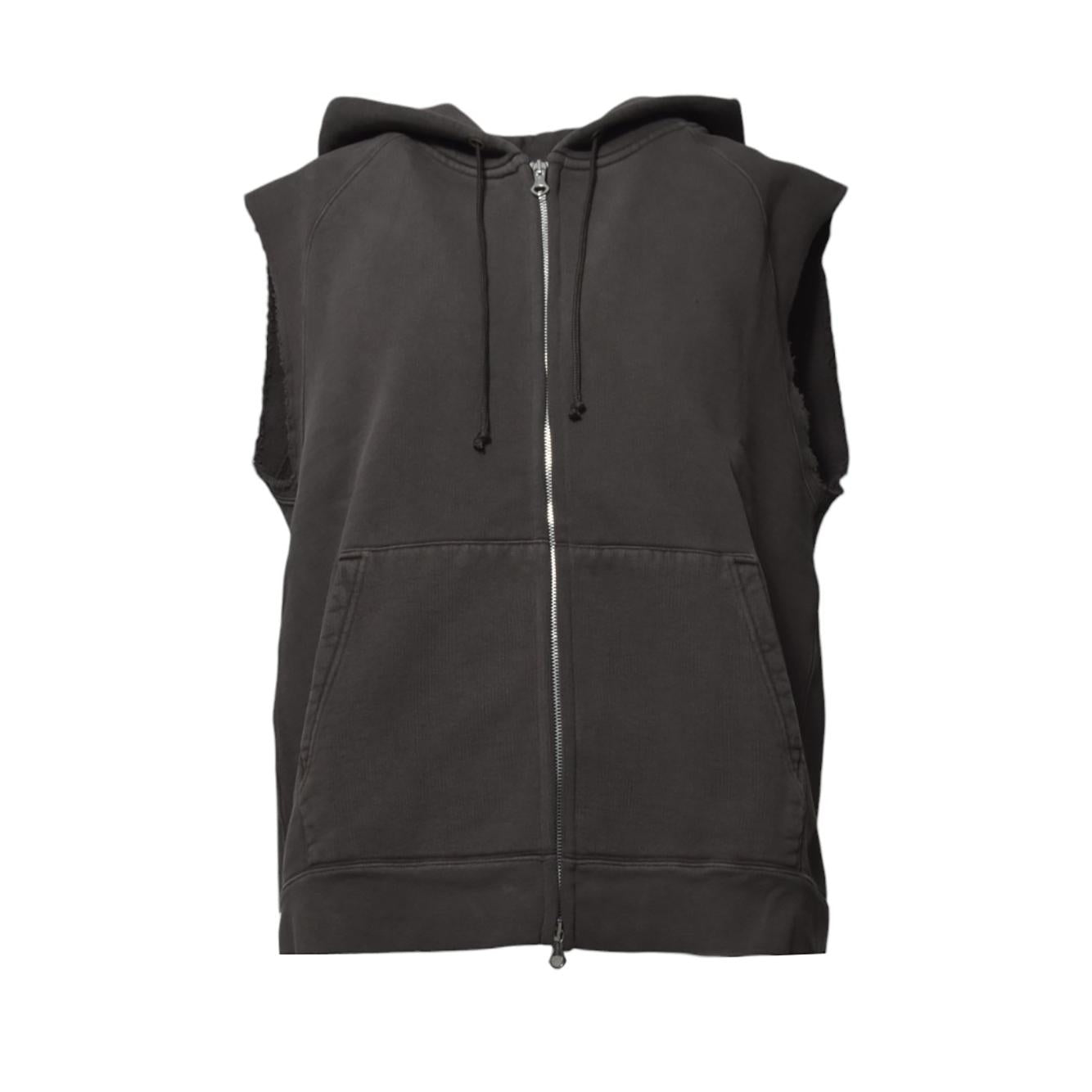 Gilet Motor con cappuccio in cotone marrone Our Legacy