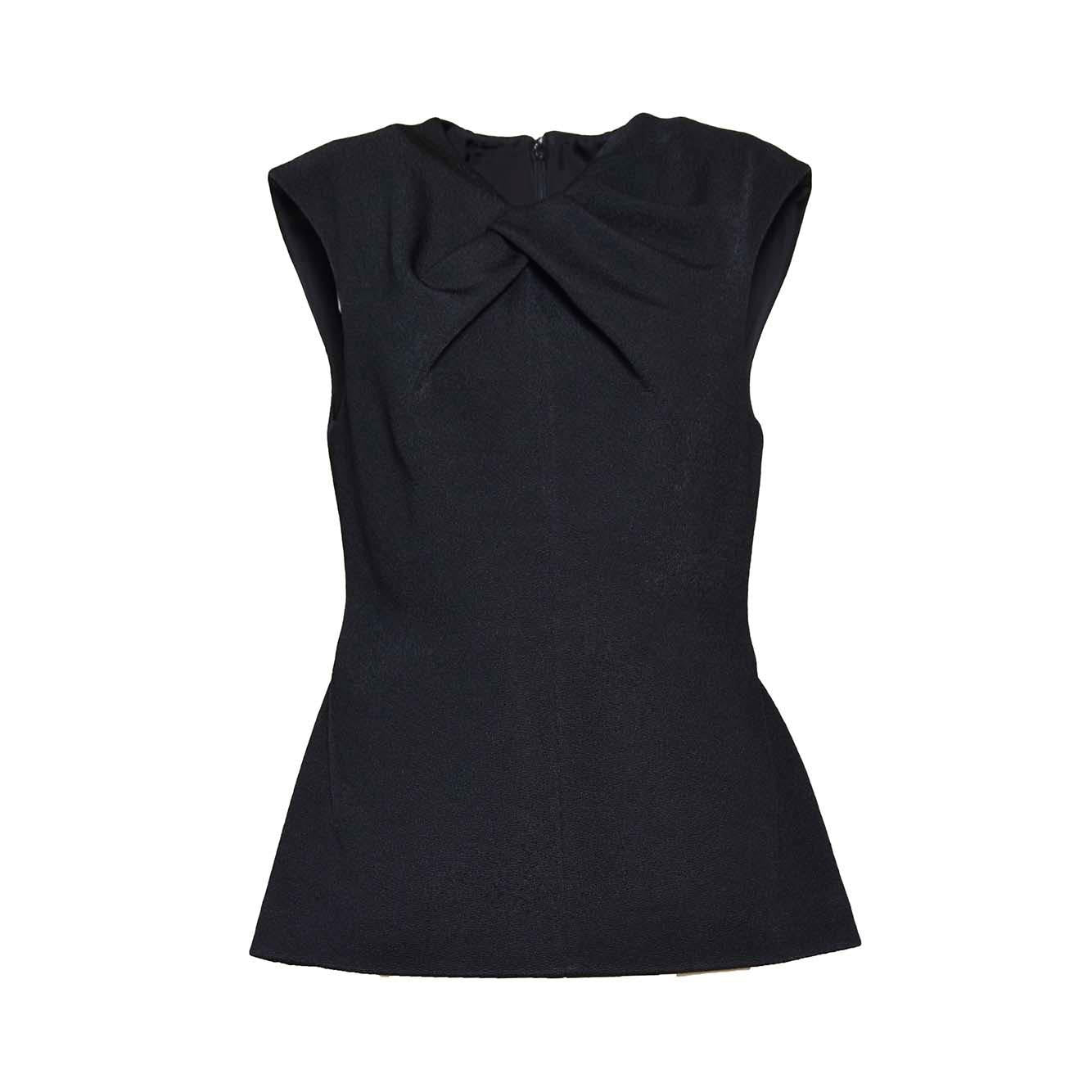 Top in viscosa nera con drappeggio Jil Sander