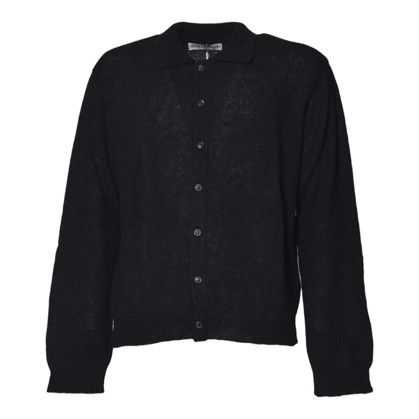 evening polo black fuzzy alpaca