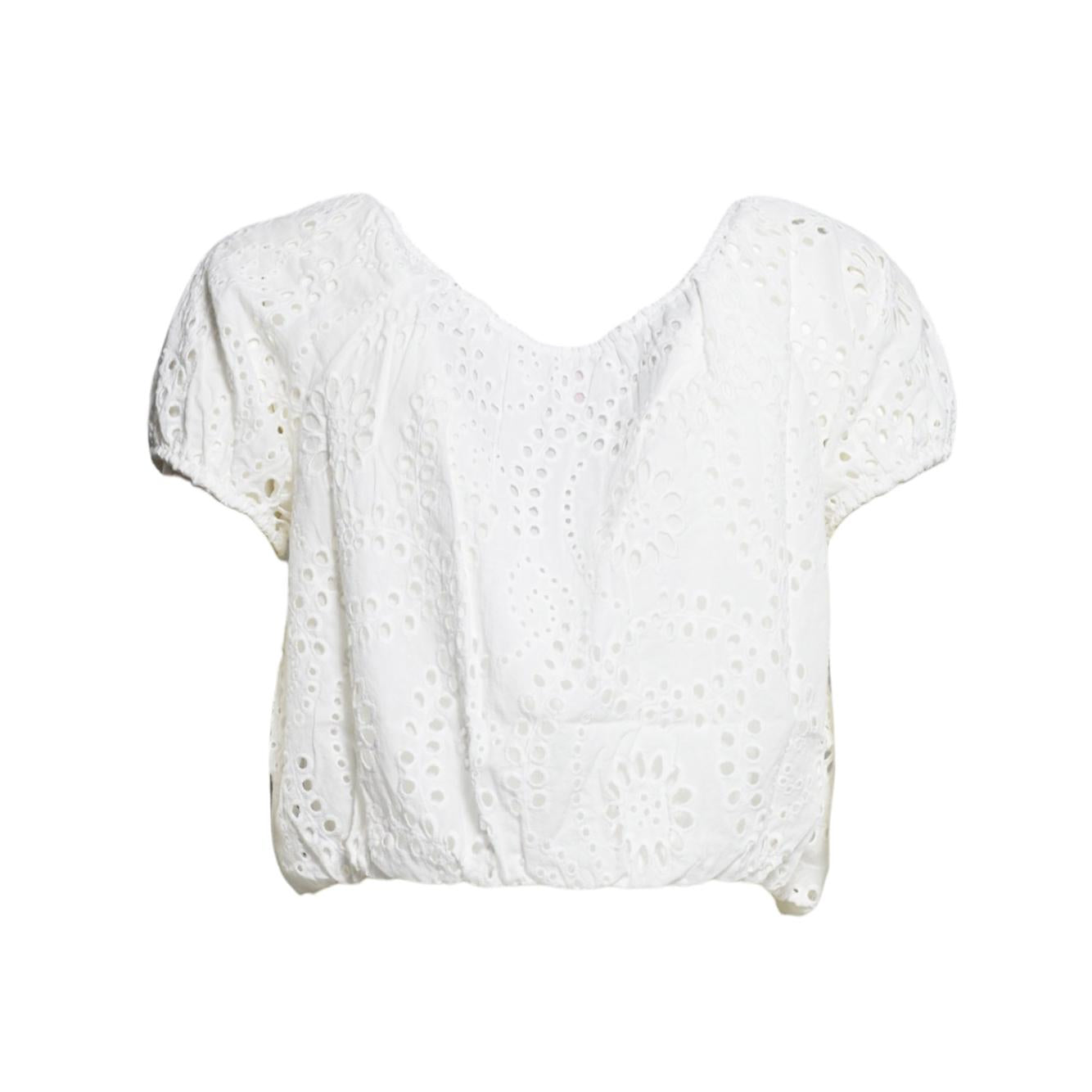 giada jr girl top with short sleeves sangallo
