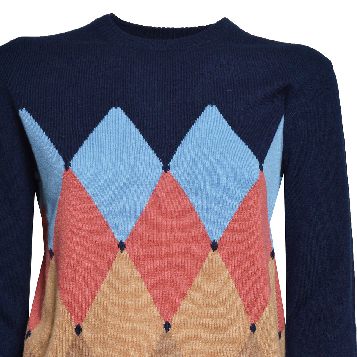 r neck pullover classic diamond 