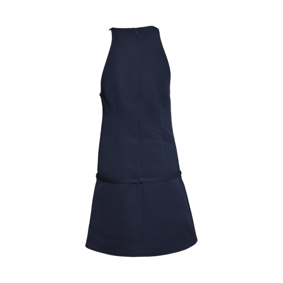 mini dress a-line belted twill 