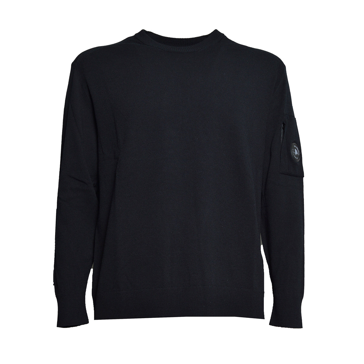 extrafine merino wool lens crewneck sweater 