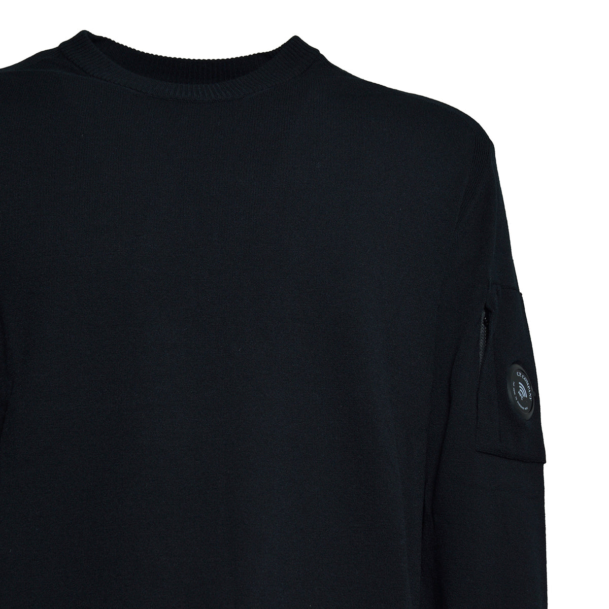 extrafine merino wool lens crewneck sweater 