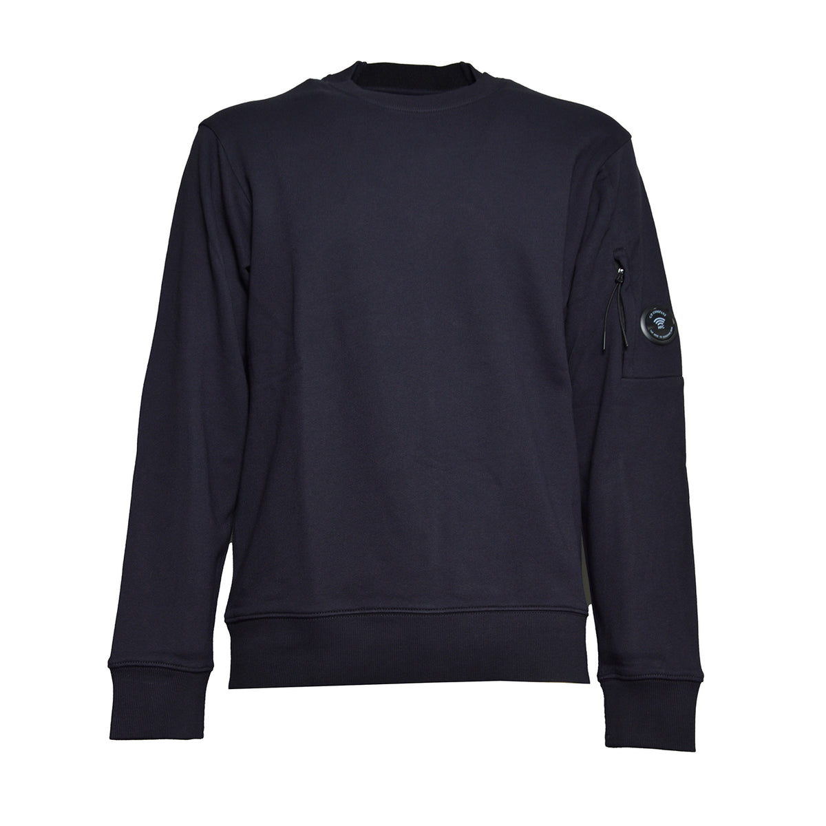 diagonal raised fleece crewneck lens sweatshirt 