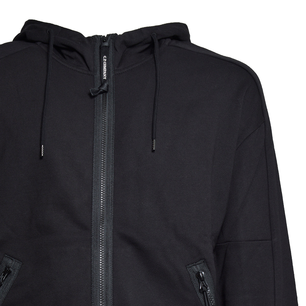 diagonal raised fleece goggle zip sweatshirt 