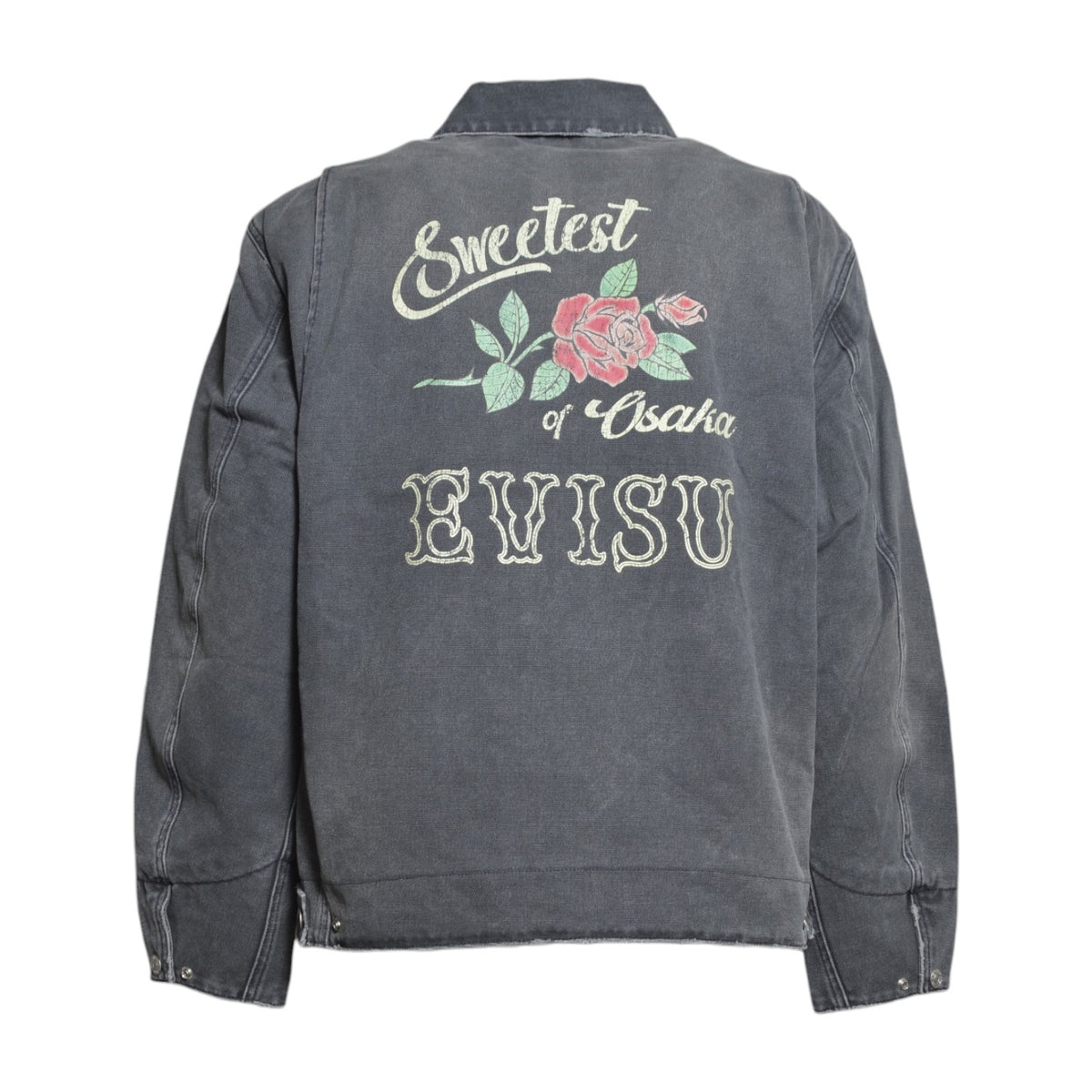 ej, distressed effect zip jacket 