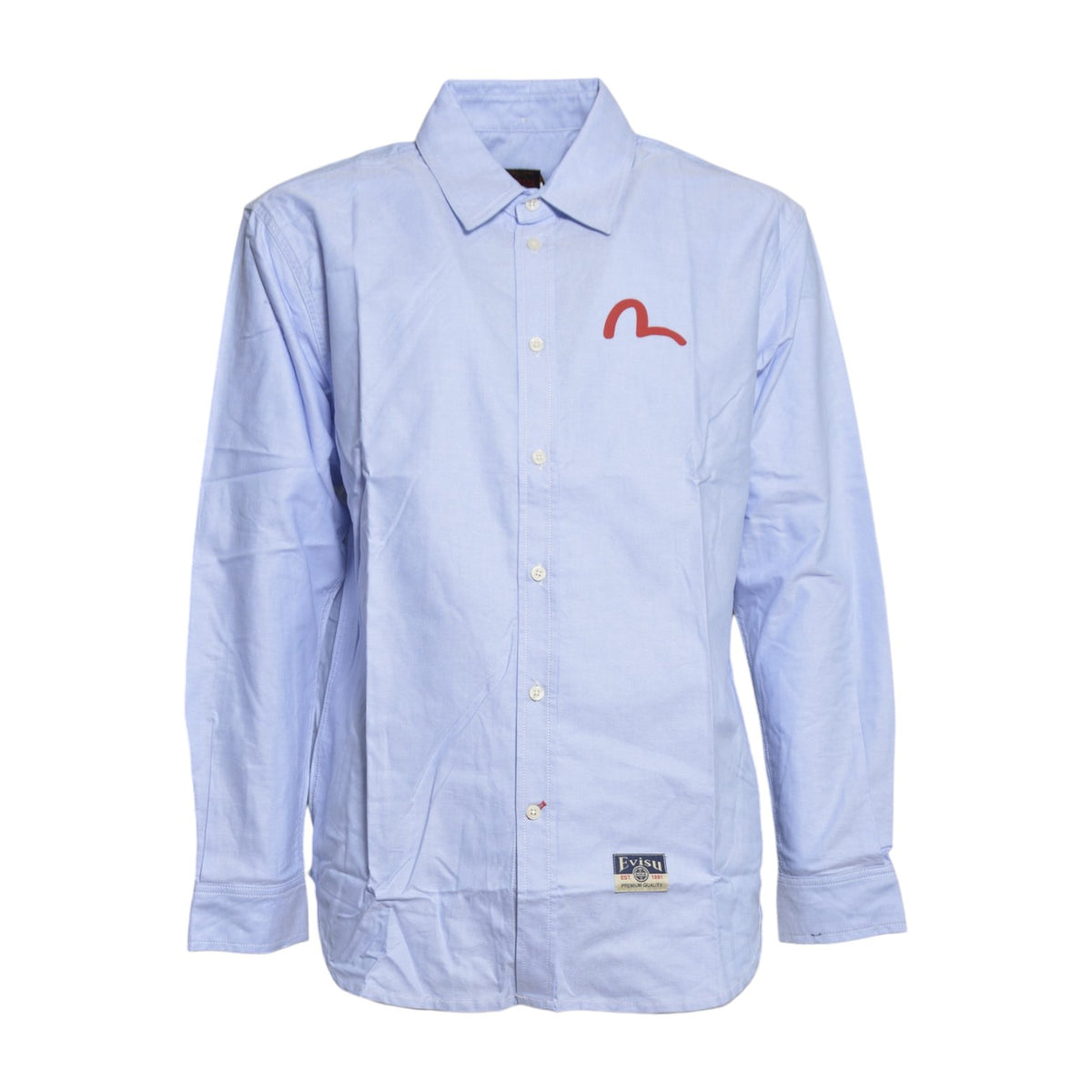 ht, ls oxford shirt w/ black seagull print 