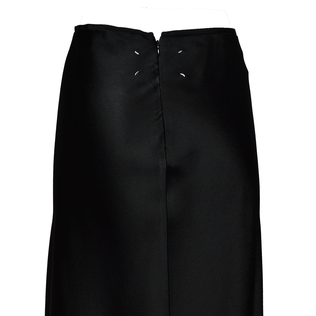 Gonna lunga in raso di viscosa nera Maison Margiela 