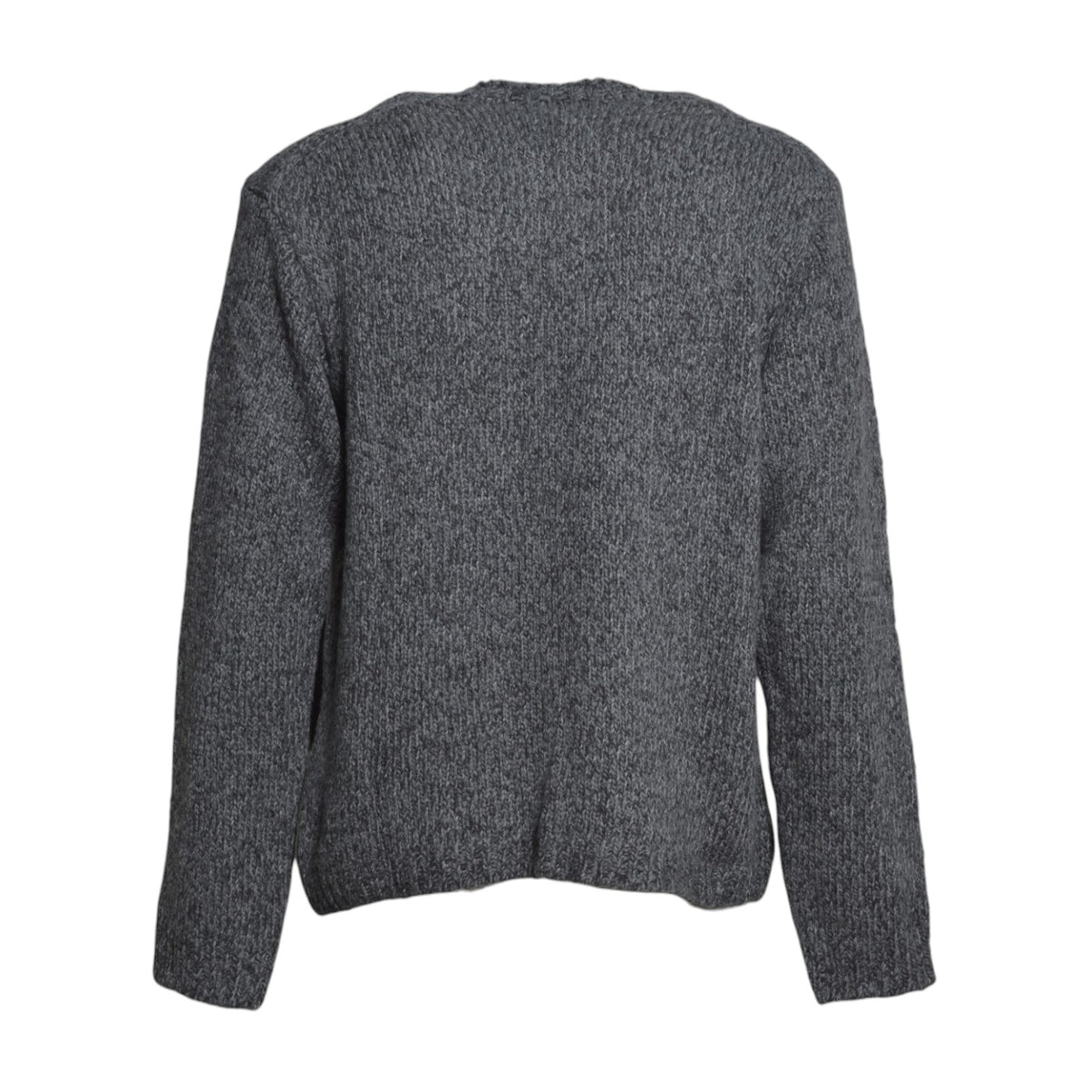 link v-neck slub twisted ash grey wool 