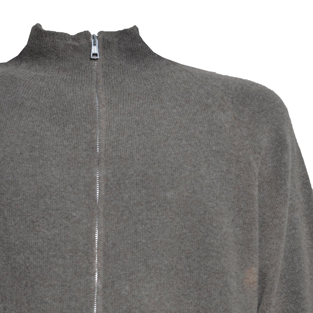 line zip cardigan mud spray dye cherub wool 