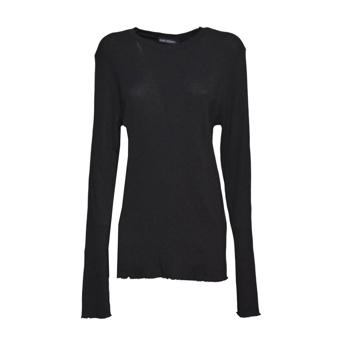 elongated longsleeve charred shade ripple rib 