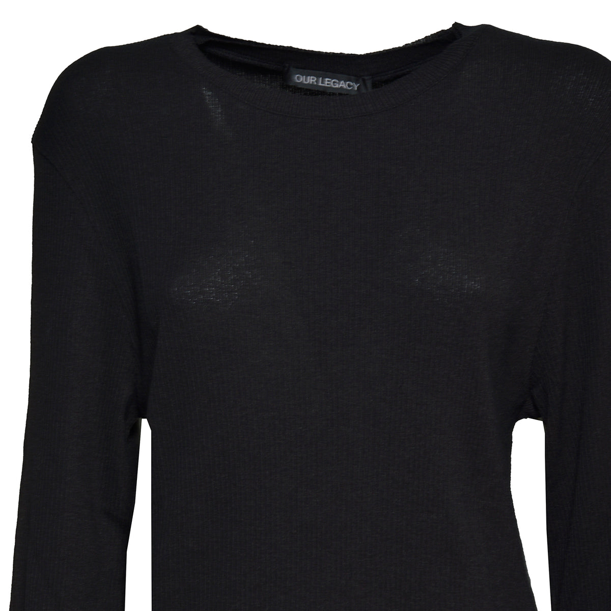 elongated longsleeve charred shade ripple rib 