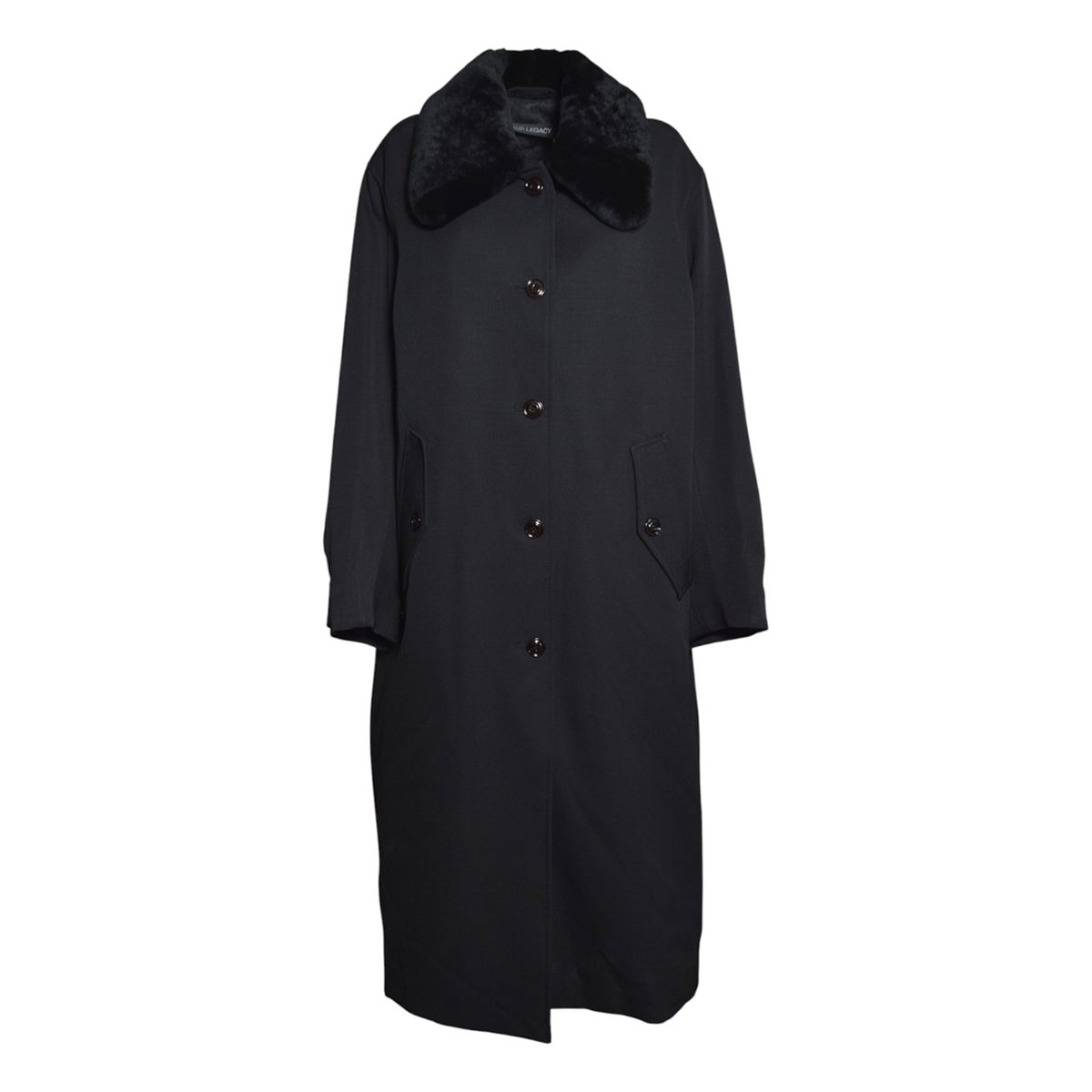 tundra coat coarse black gabardine 