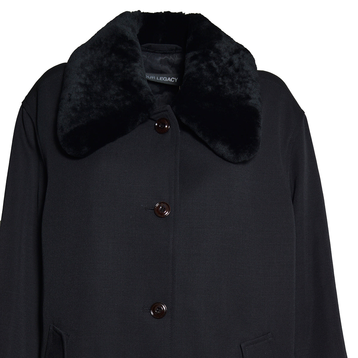 tundra coat coarse black gabardine 