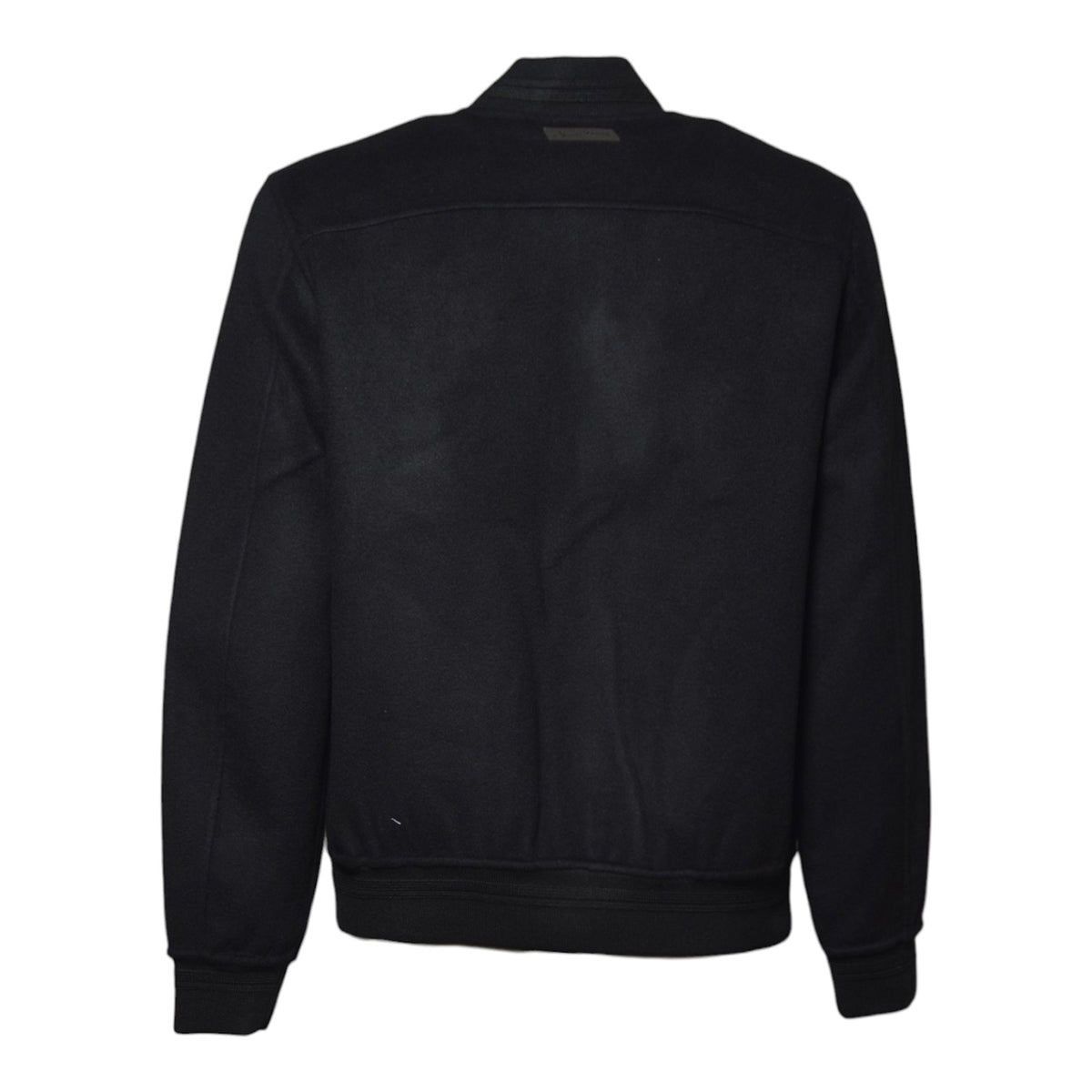 camden wool bomber jacket with ribbed knit 