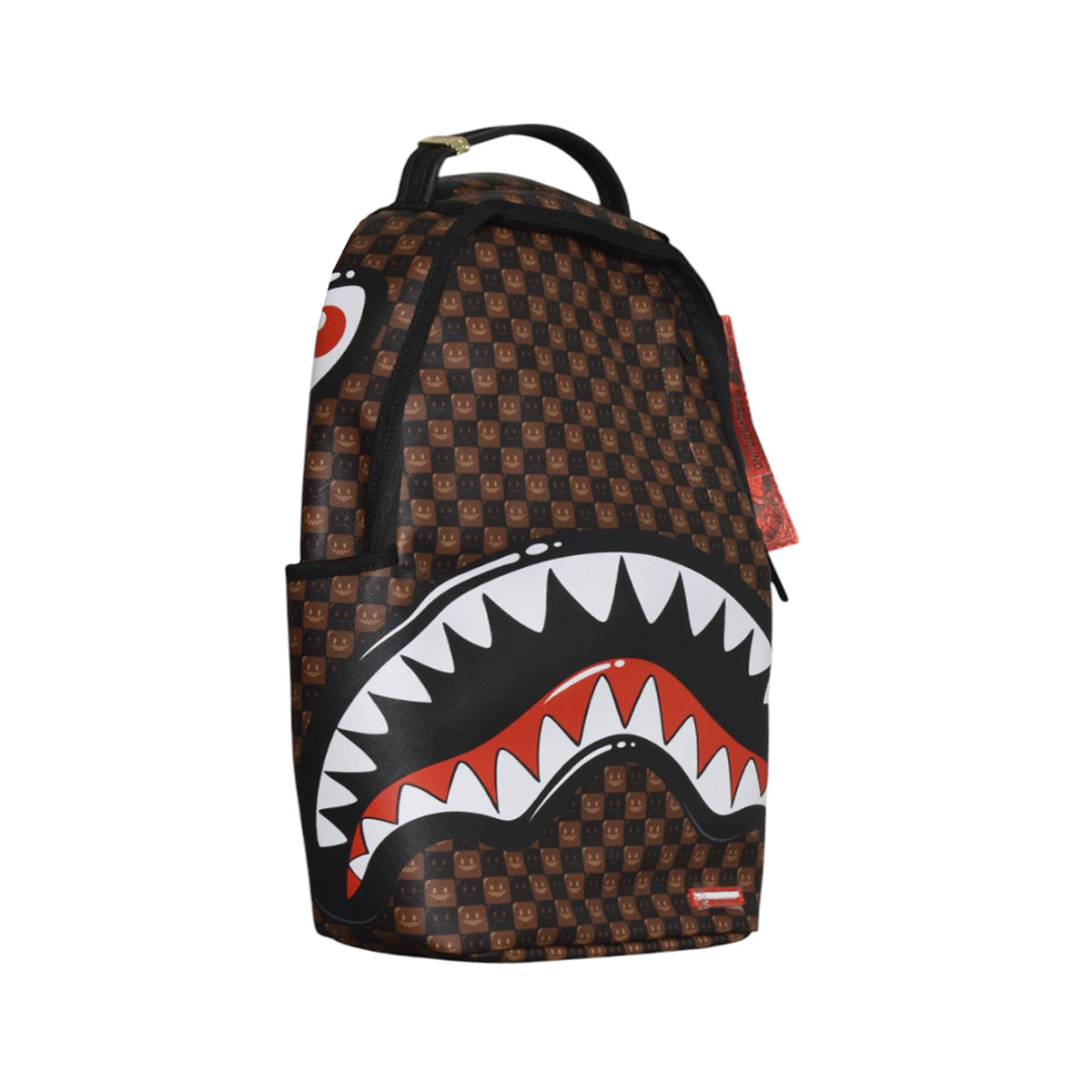 sharks in paris wtf bubble brown check backpack 