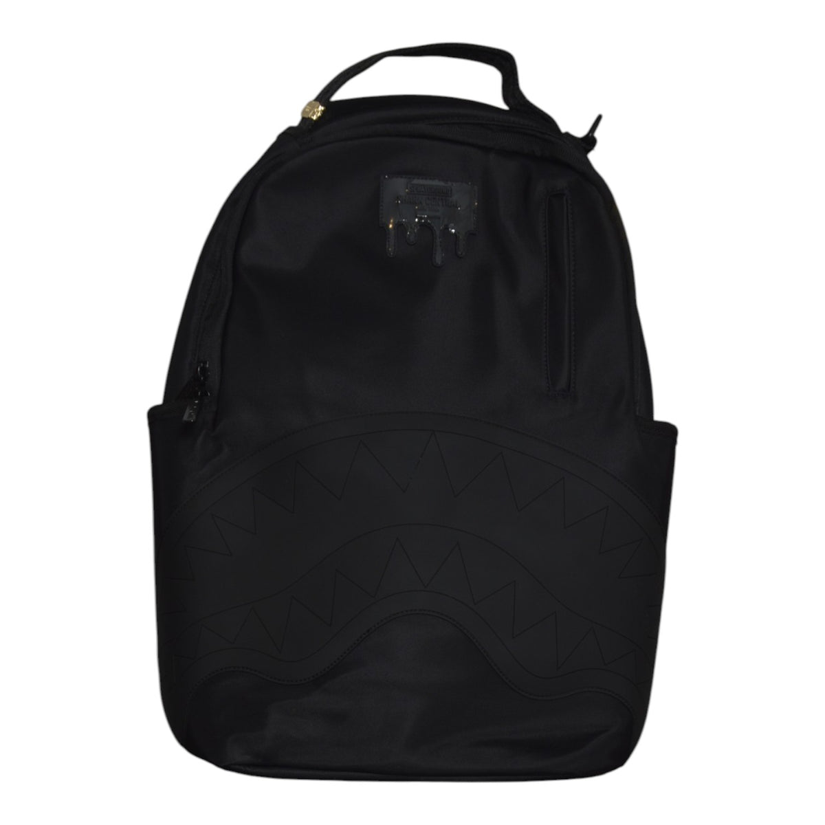 shark central blacked out embossed nylon backpack 