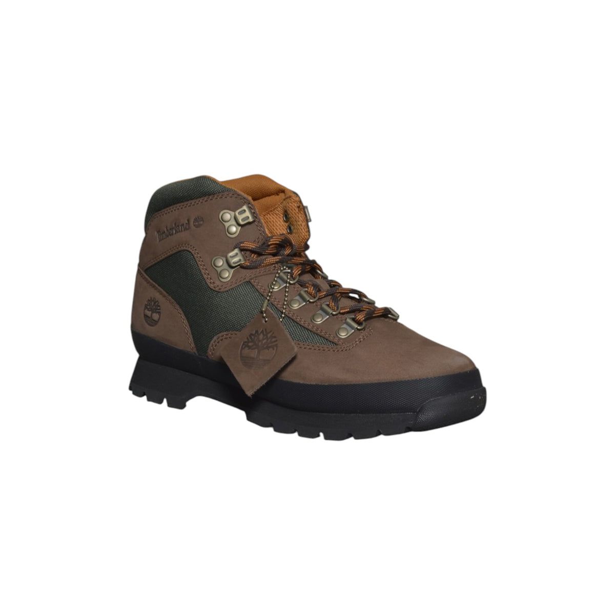 euro hiker mid lace up boot dark brown nubuck 