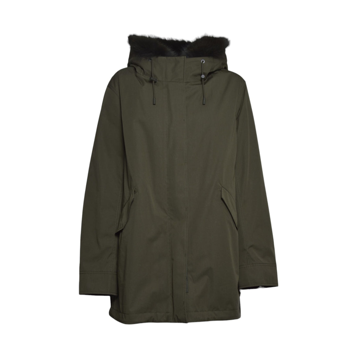 parka 72cm blended cotton/fur 
