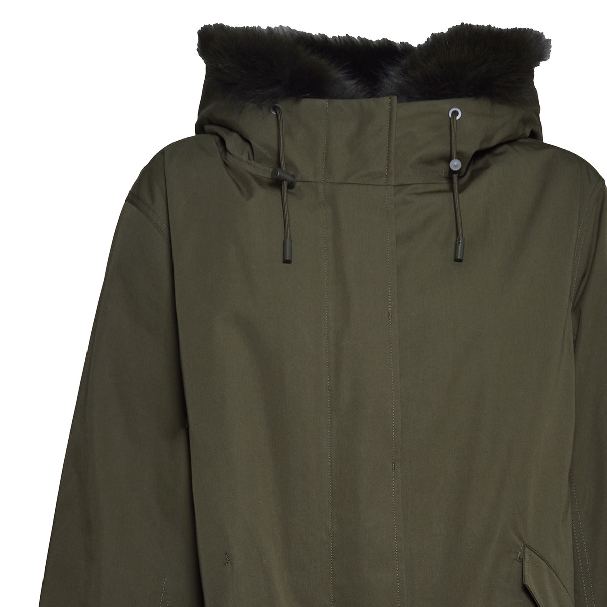 parka 72cm blended cotton/fur 
